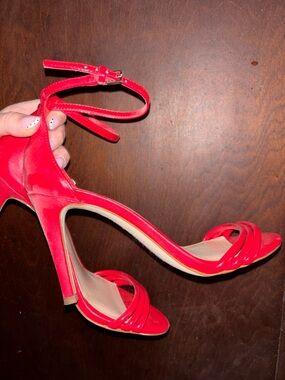 Aldo Red Strappy Stiletto Sandals